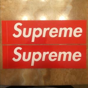 2 x Supreme Stickers Authentic